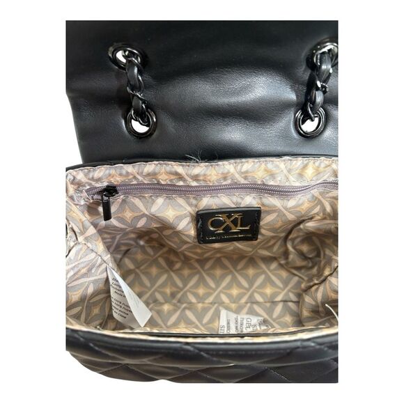 NWT Christian Lacroix Beckon Quilted Shoulder Crossbody Vegan Minimalist Black - Picture 8 of 8